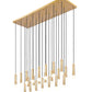 Z-Lite Stari 23-Light Medium Bulb Base Modern Gold Steel Frame Linear Chandelier