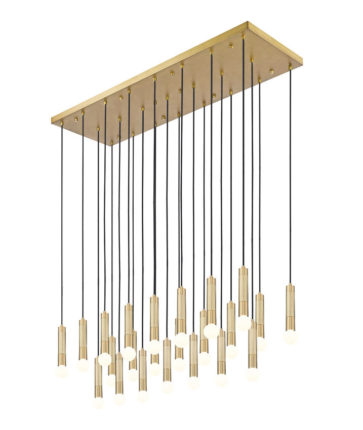 Z-Lite Stari 23-Light Medium Bulb Base Modern Gold Steel Frame Linear Chandelier