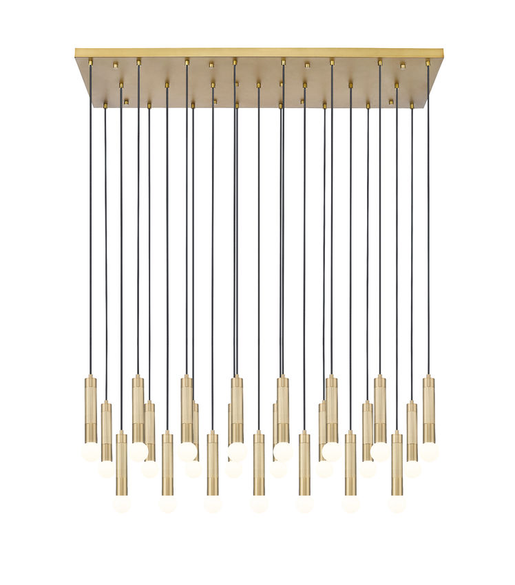 Z-Lite Stari 23-Light Medium Bulb Base Modern Gold Steel Frame Linear Chandelier