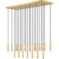 Z-Lite Stari 23-Light Medium Bulb Base Modern Gold Steel Frame Linear Chandelier