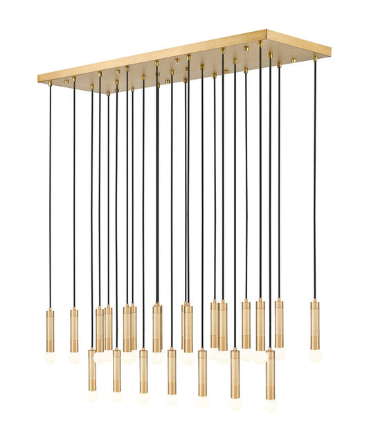 Z-Lite Stari 23-Light Medium Bulb Base Modern Gold Steel Frame Linear Chandelier