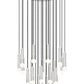 Z-Lite Stari 27-Light Medium Bulb Base Brushed Nickel Steel Frame Chandelier