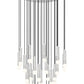 Z-Lite Stari 27-Light Medium Bulb Base Brushed Nickel Steel Frame Chandelier