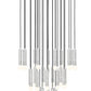 Z-Lite Stari 27-Light Medium Bulb Base Brushed Nickel Steel Frame Chandelier