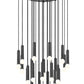Z-Lite Stari 27-Light Medium Bulb Base Matte Black Steel Frame Chandelier