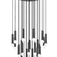 Z-Lite Stari 27-Light Medium Bulb Base Matte Black Steel Frame Chandelier
