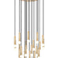 Z-Lite Stari 27-Light Medium Bulb Base Modern Gold Steel Frame Chandelier