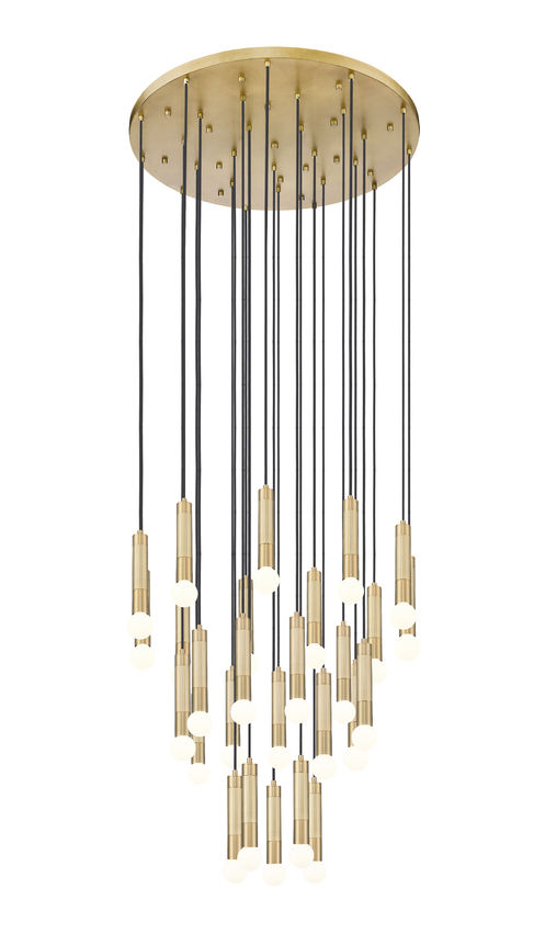 Z-Lite Stari 27-Light Medium Bulb Base Modern Gold Steel Frame Chandelier
