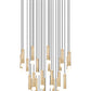 Z-Lite Stari 27-Light Medium Bulb Base Modern Gold Steel Frame Chandelier