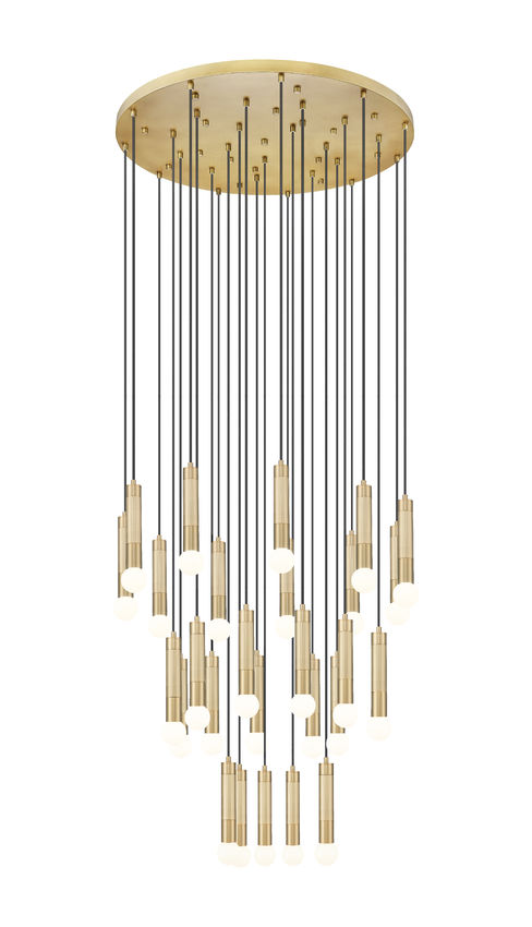 Z-Lite Stari 27-Light Medium Bulb Base Modern Gold Steel Frame Chandelier