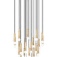 Z-Lite Stari 27-Light Medium Bulb Base Modern Gold Steel Frame Chandelier