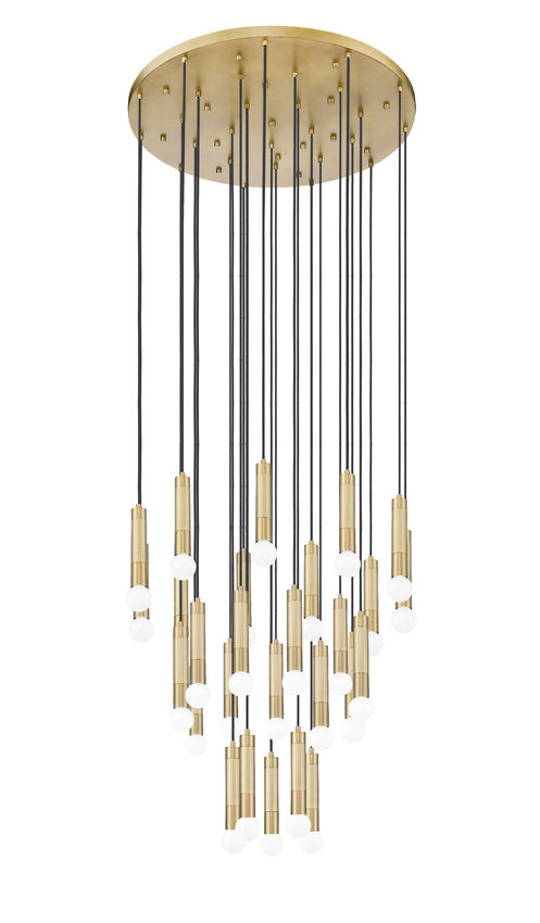 Z-Lite Stari 27-Light Medium Bulb Base Modern Gold Steel Frame Chandelier