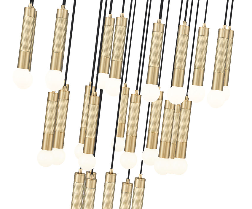 Z-Lite Stari 27-Light Medium Bulb Base Modern Gold Steel Frame Chandelier