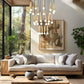 Z-Lite Stari 27-Light Medium Bulb Base Modern Gold Steel Frame Chandelier