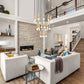 Z-Lite Stari 27-Light Medium Bulb Base Modern Gold Steel Frame Chandelier
