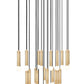Z-Lite Stari 27-Light Medium Bulb Base Modern Gold Steel Frame Chandelier