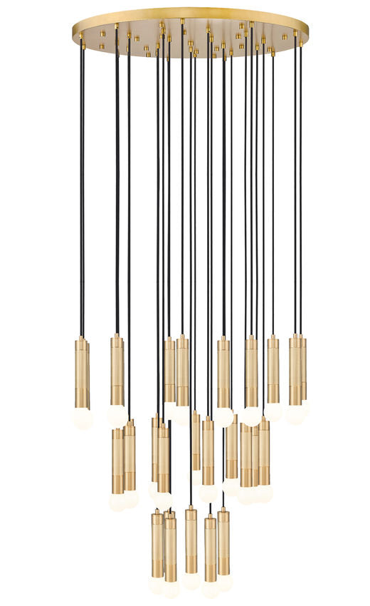 Z-Lite Stari 27-Light Medium Bulb Base Modern Gold Steel Frame Chandelier