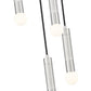 Z-Lite Stari 5-Light Medium Bulb Base Brushed Nickel Steel Frame Chandelier