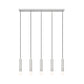 Z-Lite Stari 5-Light Medium Bulb Base Brushed Nickel Steel Frame Linear Chandelier