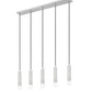 Z-Lite Stari 5-Light Medium Bulb Base Brushed Nickel Steel Frame Linear Chandelier