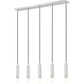 Z-Lite Stari 5-Light Medium Bulb Base Brushed Nickel Steel Frame Linear Chandelier