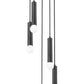 Z-Lite Stari 5-Light Medium Bulb Base Matte Black Steel Frame Chandelier