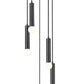 Z-Lite Stari 5-Light Medium Bulb Base Matte Black Steel Frame Chandelier