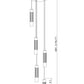 Z-Lite Stari 5-Light Medium Bulb Base Matte Black Steel Frame Chandelier