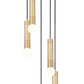 Z-Lite Stari 5-Light Medium Bulb Base Modern Gold Steel Frame Chandelier