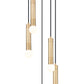 Z-Lite Stari 5-Light Medium Bulb Base Modern Gold Steel Frame Chandelier