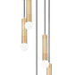 Z-Lite Stari 5-Light Medium Bulb Base Modern Gold Steel Frame Chandelier