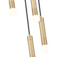 Z-Lite Stari 5-Light Medium Bulb Base Modern Gold Steel Frame Chandelier