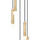 Z-Lite Stari 5-Light Medium Bulb Base Modern Gold Steel Frame Chandelier