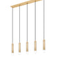 Z-Lite Stari 5-Light Medium Bulb Base Modern Gold Steel Frame Linear Chandelier