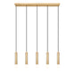 Z-Lite Stari 5-Light Medium Bulb Base Modern Gold Steel Frame Linear Chandelier