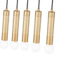 Z-Lite Stari 5-Light Medium Bulb Base Modern Gold Steel Frame Linear Chandelier