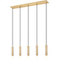 Z-Lite Stari 5-Light Medium Bulb Base Modern Gold Steel Frame Linear Chandelier