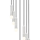 Z-Lite Stari 7-Light Medium Bulb Base Brushed Nickel Steel Frame Chandelier
