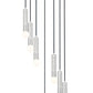Z-Lite Stari 7-Light Medium Bulb Base Brushed Nickel Steel Frame Chandelier