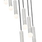 Z-Lite Stari 7-Light Medium Bulb Base Brushed Nickel Steel Frame Chandelier