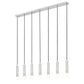 Z-Lite Stari 7-Light Medium Bulb Base Brushed Nickel Steel Frame Linear Chandelier
