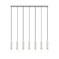 Z-Lite Stari 7-Light Medium Bulb Base Brushed Nickel Steel Frame Linear Chandelier