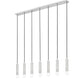 Z-Lite Stari 7-Light Medium Bulb Base Brushed Nickel Steel Frame Linear Chandelier