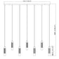 Z-Lite Stari 7-Light Medium Bulb Base Brushed Nickel Steel Frame Linear Chandelier