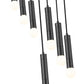 Z-Lite Stari 7-Light Medium Bulb Base Matte Black Steel Frame Chandelier