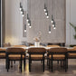 Z-Lite Stari 7-Light Medium Bulb Base Matte Black Steel Frame Chandelier
