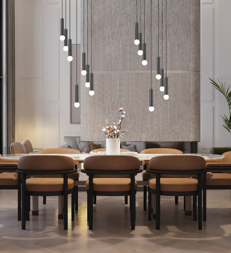 Z-Lite Stari 7-Light Medium Bulb Base Matte Black Steel Frame Chandelier