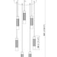Z-Lite Stari 7-Light Medium Bulb Base Matte Black Steel Frame Chandelier