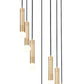 Z-Lite Stari 7-Light Medium Bulb Base Modern Gold Steel Frame Chandelier