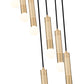 Z-Lite Stari 7-Light Medium Bulb Base Modern Gold Steel Frame Chandelier